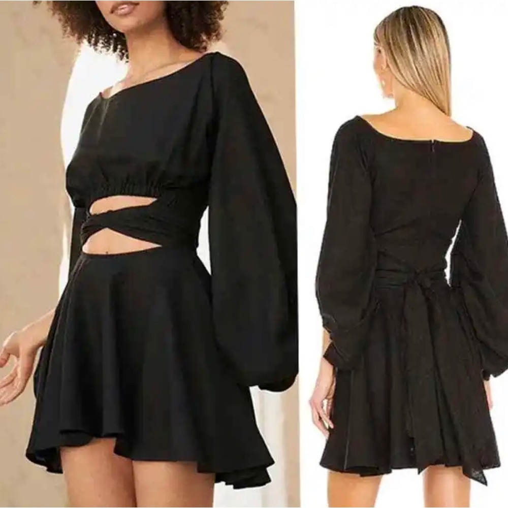 Just Bee Queen Colette Black Dress Large